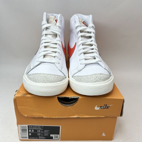 Nike Shoes Blazer Mid 77’ WMNS “Habanero Red White” 2024 - Picture 2 of 5